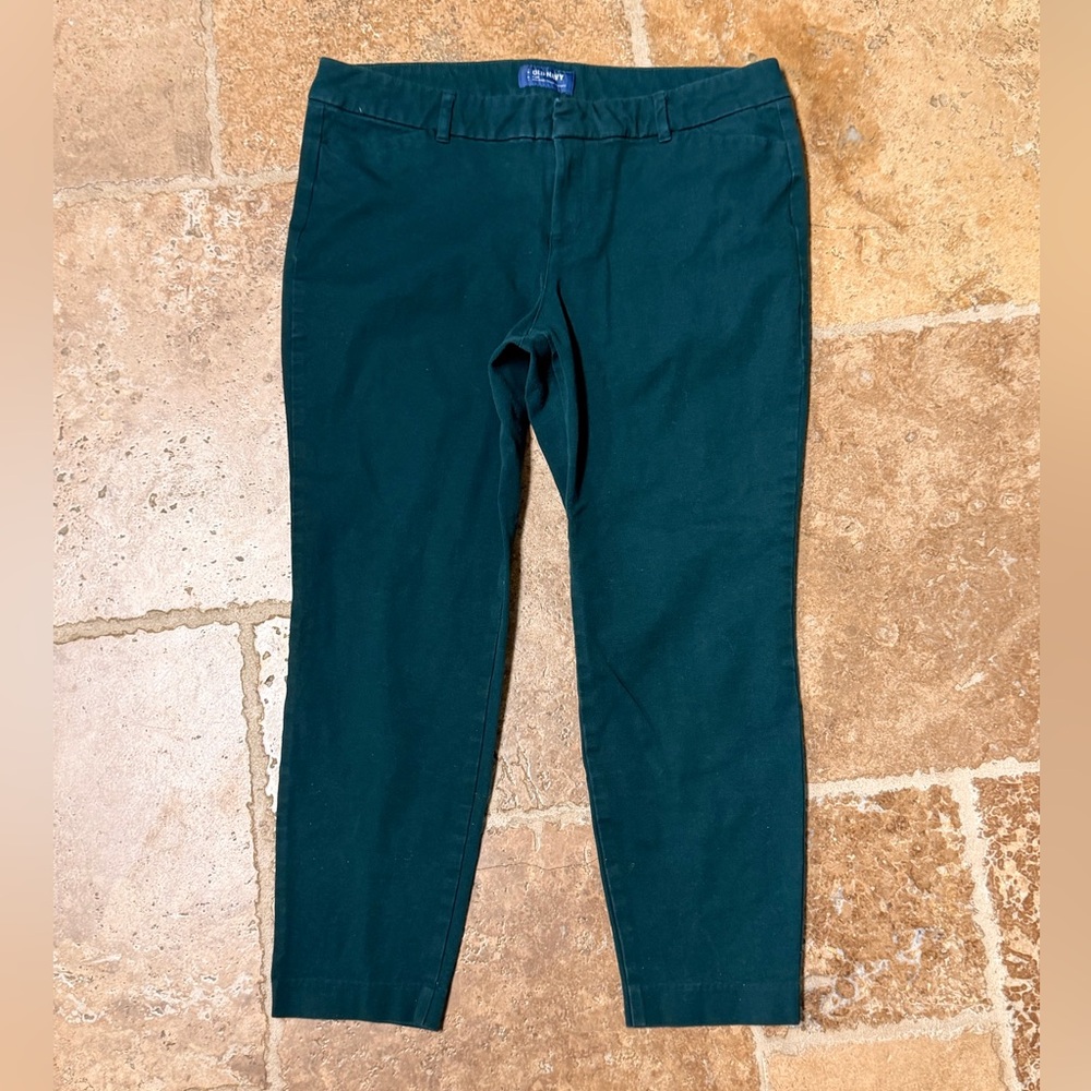 Old Navy Pixie Winter Spruce Women’s Size 14 Mid-Rise Pants - Picture 2 of 11